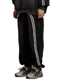 By His Stripes - Sun Fade Contrast Tape Fleece Jogged Sweatpants