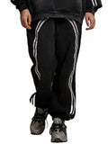 By His Stripes - Sun Fade Contrast Tape Fleece Jogged Sweatpants