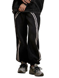 By His Stripes - Sun Fade Contrast Tape Fleece Jogged Sweatpants