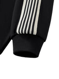 By His Stripes - Side Stripe Drop-Shoulder Hoodie