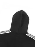 By His Stripes - Side Stripe Drop-Shoulder Hoodie