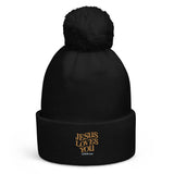 JESUS LOVES YOU - Pom pom beanie