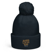 JESUS LOVES YOU - Pom pom beanie