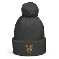 JESUS LOVES YOU - Pom pom beanie