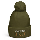 MAN LIKE CHRIST Pom pom beanie
