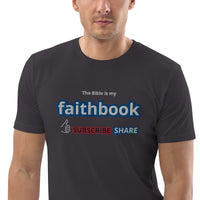 The Bible is my Faithbook - Unisex organic cotton t-shirt