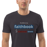 The Bible is my Faithbook - Unisex organic cotton t-shirt