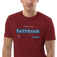 The Bible is my Faithbook - Unisex organic cotton t-shirt