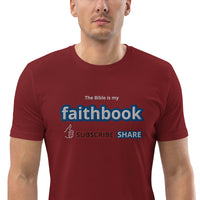 The Bible is my Faithbook - Unisex organic cotton t-shirt