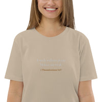 A week without prayer makes one weak - Unisex organic cotton t-shirt