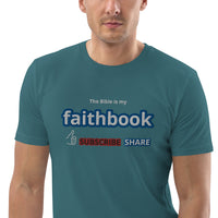 The Bible is my Faithbook - Unisex organic cotton t-shirt
