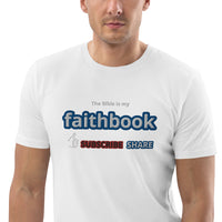 The Bible is my Faithbook - Unisex organic cotton t-shirt