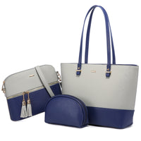 Luxury Designer 3pcs Handbags Set Large Tote  Shoulder Bag, Purses and Handbag