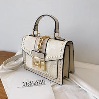 Lock Snakeskin Pu Leather Hand Bag Shoulder Crossbody Women Custom Purses