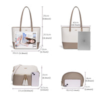 Luxury Designer 3pcs Handbags Set Large Tote  Shoulder Bag, Purses and Handbag