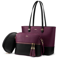 Luxury Designer 3pcs Handbags Set Large Tote  Shoulder Bag, Purses and Handbag