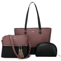 Luxury Designer 3pcs Handbags Set Large Tote  Shoulder Bag, Purses and Handbag