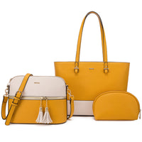 Luxury Designer 3pcs Handbags Set Large Tote  Shoulder Bag, Purses and Handbag