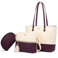 Luxury Designer 3pcs Handbags Set Large Tote  Shoulder Bag, Purses and Handbag