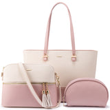 Luxury Designer 3pcs Handbags Set Large Tote  Shoulder Bag, Purses and Handbag