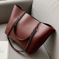 Leather Tote Bags Top-Handle Purse Ladies Handbag Elegant Designer Shoulder Bag