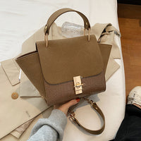 Trapeze Suede Leather Tote High Quality Matte Crocodile  Pattern hand bags
