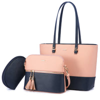 Luxury Designer 3pcs Handbags Set Large Tote  Shoulder Bag, Purses and Handbag