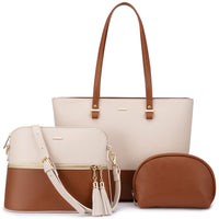 Luxury Designer 3pcs Handbags Set Large Tote  Shoulder Bag, Purses and Handbag