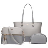 Luxury Designer 3pcs Handbags Set Large Tote  Shoulder Bag, Purses and Handbag