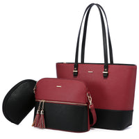 Luxury Designer 3pcs Handbags Set Large Tote  Shoulder Bag, Purses and Handbag